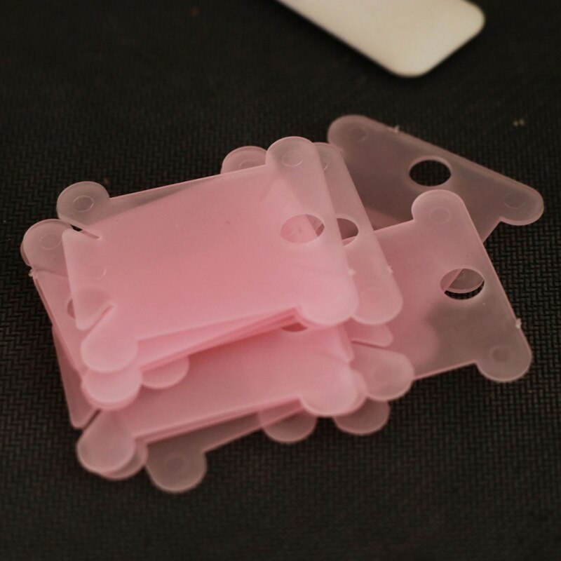 100 Pcs Bobbin Embroidery Holder Thread Organizer Sewing Thread Winding Plate Board Stand Cross Stitch Sewing Accessories