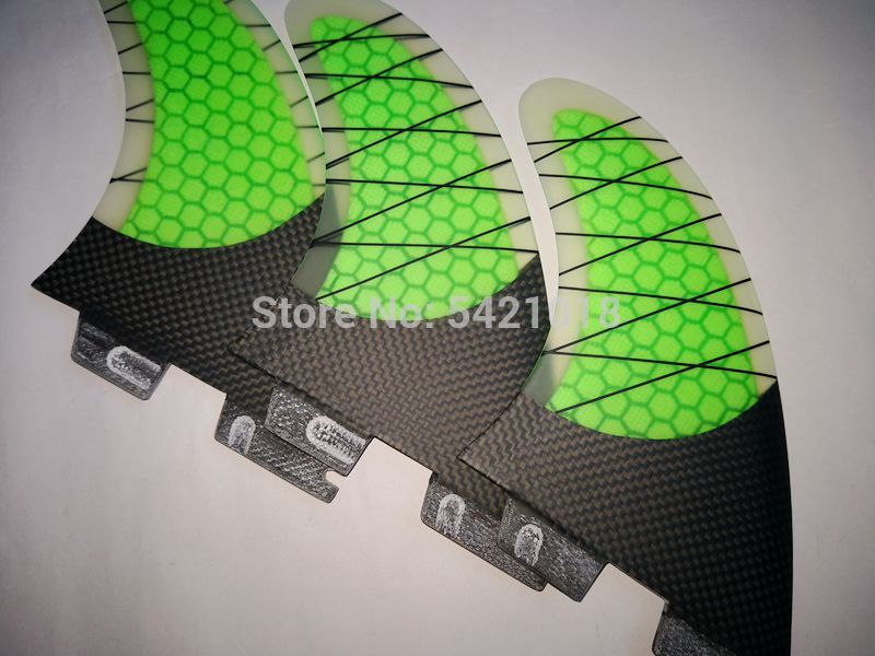 FCS II 2 Surf fins Tri set half carbon FCS 2 surfboard fins for surfboard G7 G5 L M Thrusters set