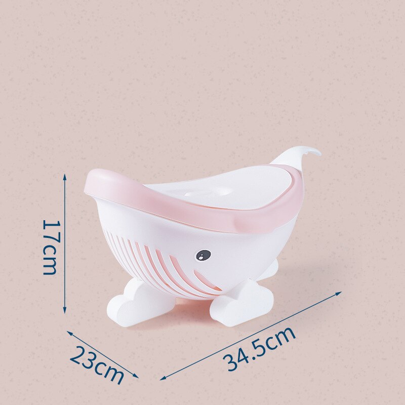 Little Whale Children's Toilet Bowl Enfant Kids Baby-Assisted Boy Girl Training Seat Small WC Pot Cartoon Portable Urinals Potty: Pink