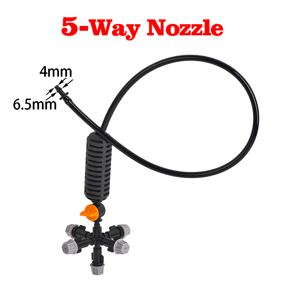 Wisząca dysza zamgławiająca system nawadniania z zraszaczem mgły wodnej 5/7-kierunkowy regulowany zestaw opryskiwacza robić nawilżania szklarni: FIOLETOWY