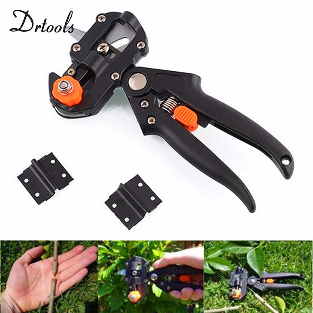 Máquina de injerto con 2 cuchillas, tijeras para injertar árboles, herramienta de injerto, agarre antideslizante, t027