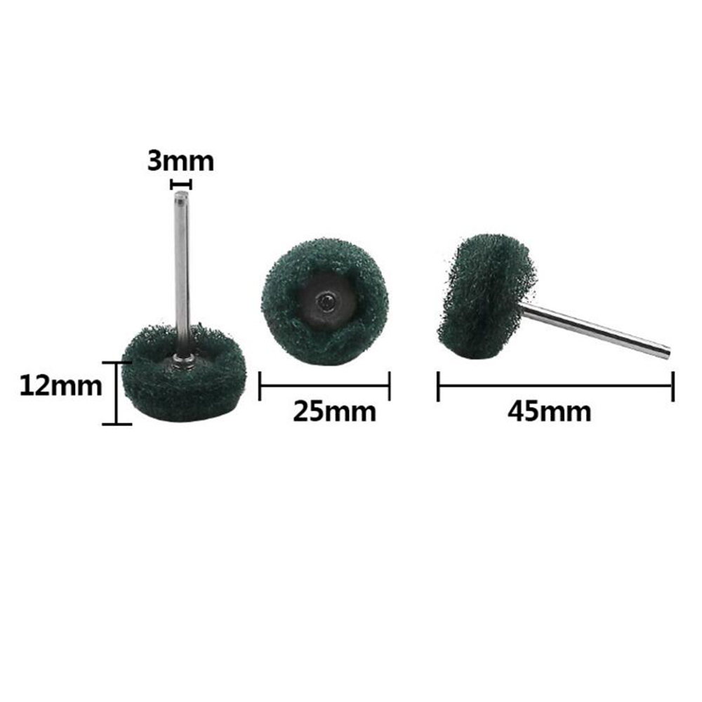 Almohadilla abrasiva para estropajo de fibra de nailon, cabezal de lijado de 1 "y 25mm para Dremel, juego de 40 Uds. De cepillo de cuatro colores, 10 Uds.