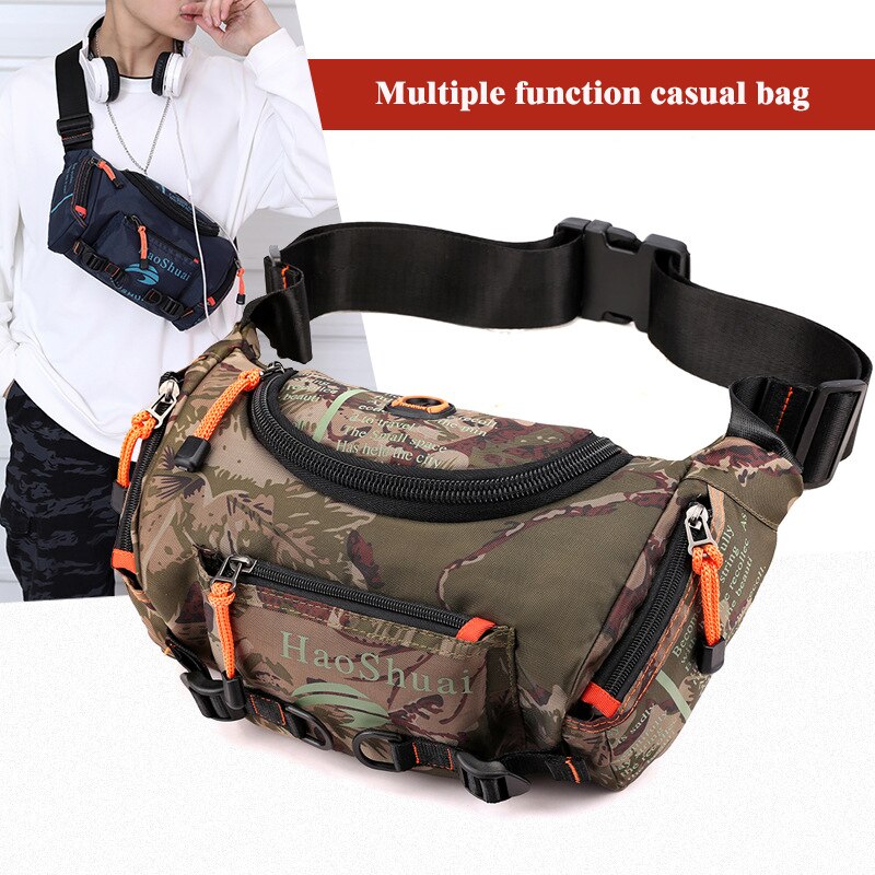 Sac banane à bandoulière pour hommes, sac de Sport à sangle, sac à bandoulière pour voyage randonnée vélo,