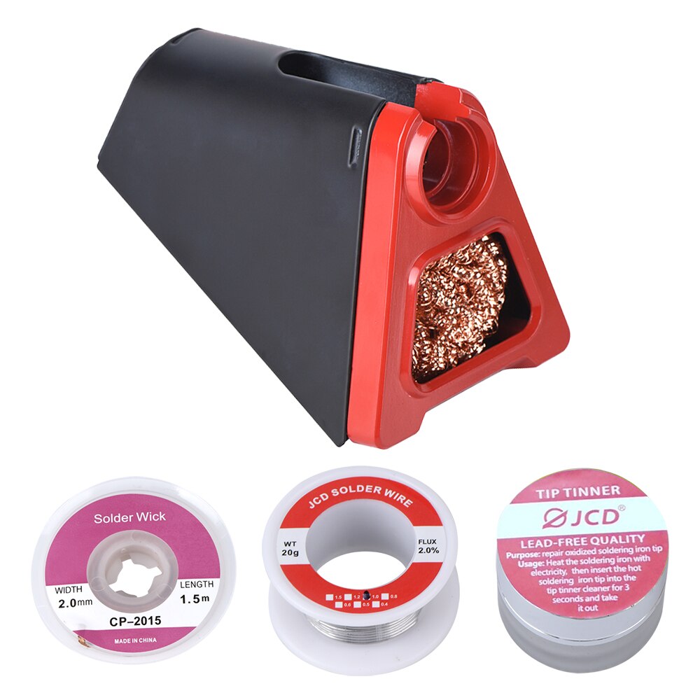 Jcd 820 Aluminiumlegering Elektrische Soldeerbout Standhouder Met Lassen Schoonmaken Koperen Bal Soldeer Rma Flux: Rood