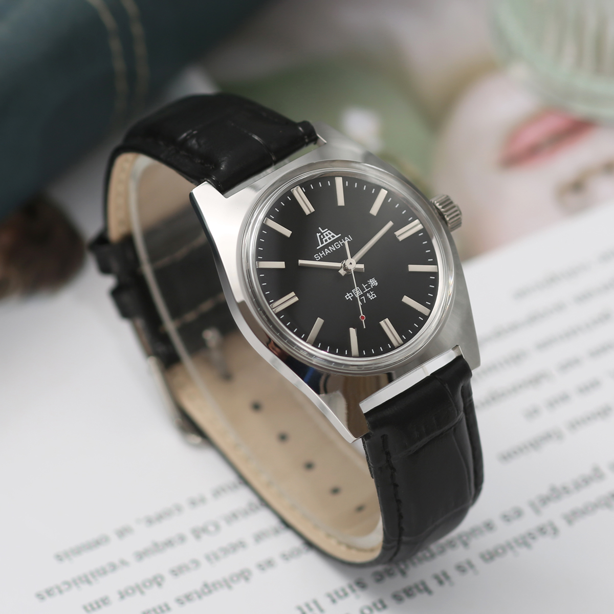 Shanghai 7120 mechanische Uhr mit Handaufzug für Herren, 36 mm, Retro-Business-Uhr, klassischer, schlichter Look