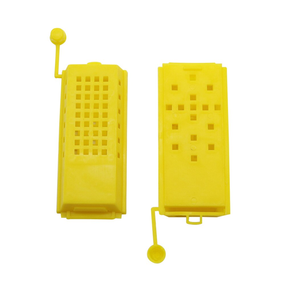 Captivity Bee Queen Beekeeping Yellow Plastic Queen Bee Cage Apiculture Tools Bees Equipment 5 Pcs