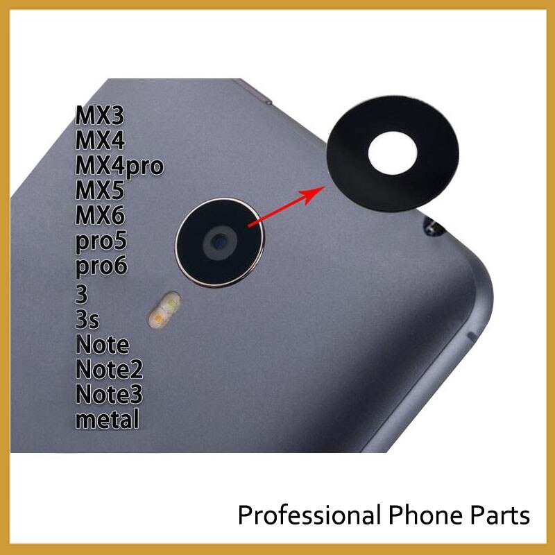 Camera Glass For MEIZU MX4 MX5 Pro6 M2 mini M3s M5 M5s M6 Note 16th M6t Camera Glass Lens Housing Parts Replacement