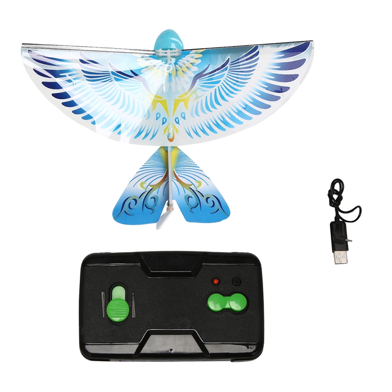 Remote-Gesteuert Vogel Simulation Flattern-Flügel Flug Taube Induktion Vogel Elektrische Adler Fernbedienung Bionic Vogel: Blau
