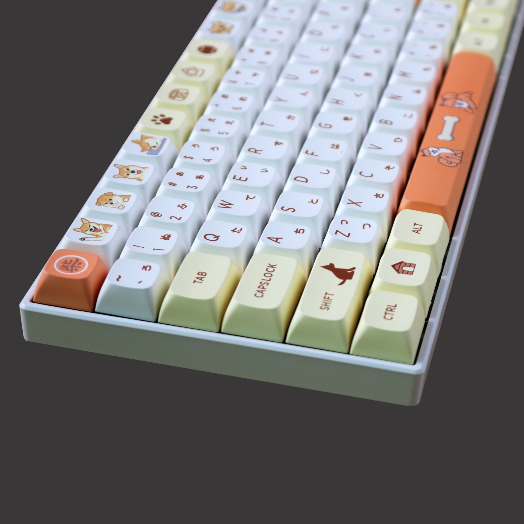 1 set Shiba Inu Theme keycaps for MX switch mechanical keyboard PBT dye subbed key caps XDA profile light-proof 1.5mm
