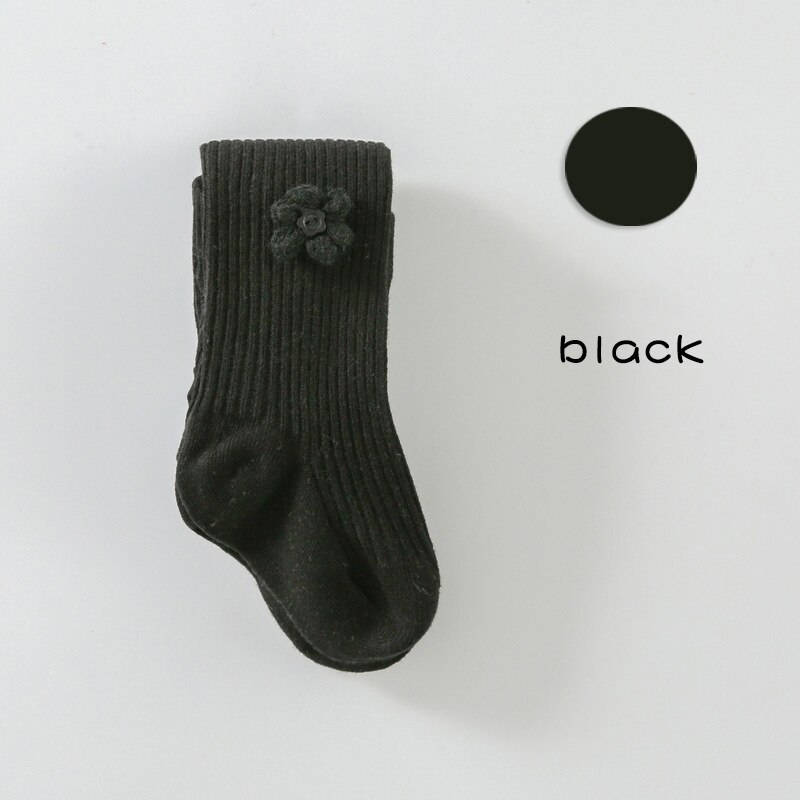 Lindo bebé mallas para niña Otoño e Invierno bebé recién nacido Meisje medias sólido bebé niño niñas pantimedias mallas: black