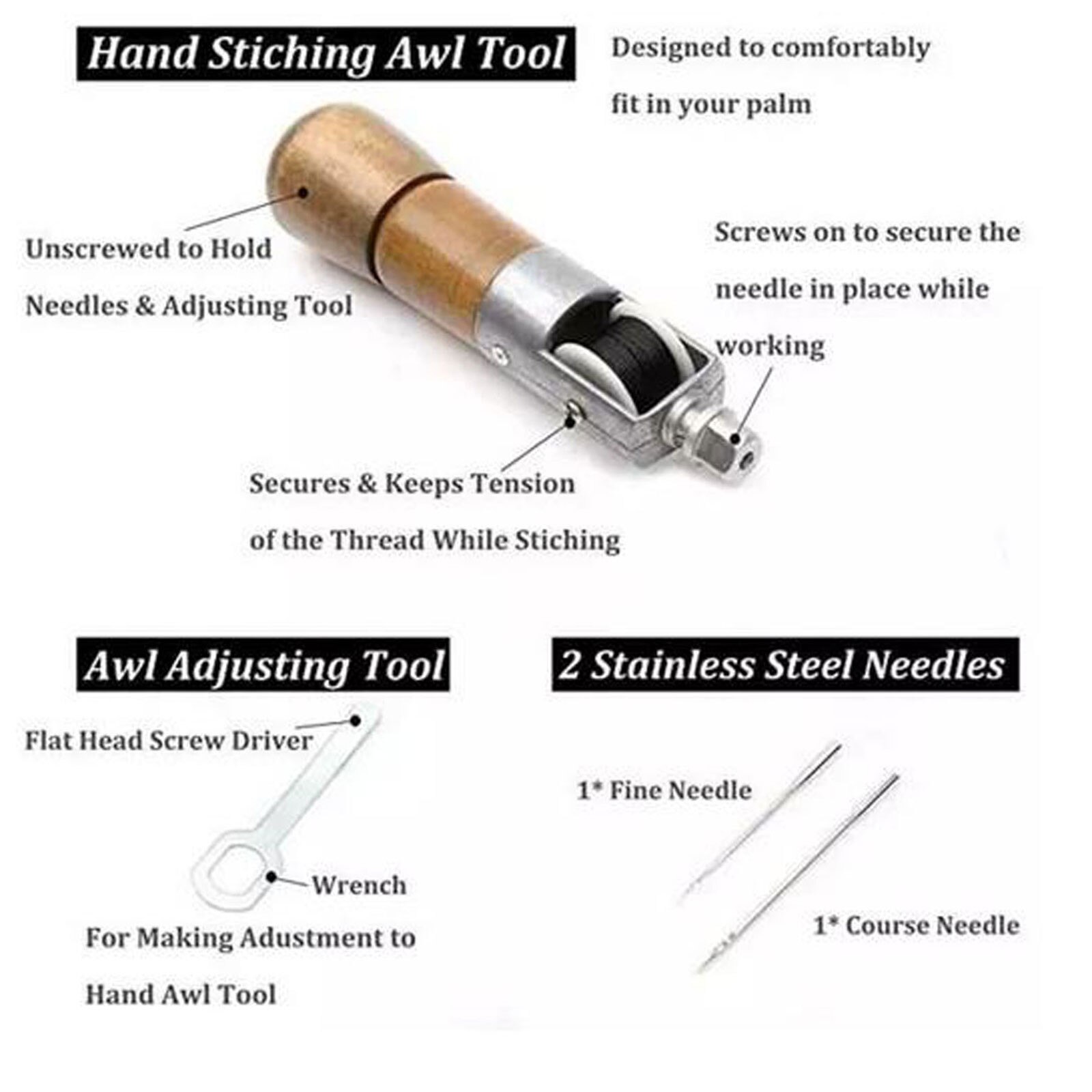 1pc Diy Leather Hand Sewing Machine Handmade Leather Stitching Machine Leather Carving Sewing Equipment