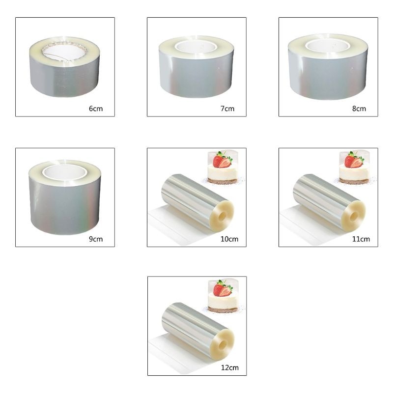 Cake Kragen 2.3X1968 In, Pet Materiaal Rolls, Clear Cake Strips, Transparante Taart Rollen, mousse Cake Acetaat Lakens