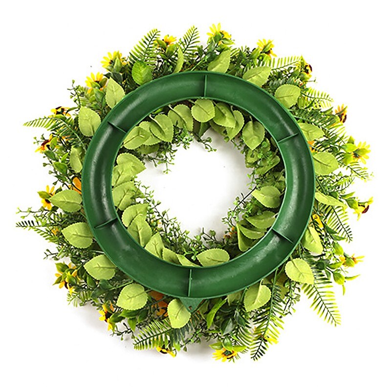 Artificial Sunflower Wreath Green Leaves and Sunflowers Home Party Window Wall Decor and Wedding Decorative