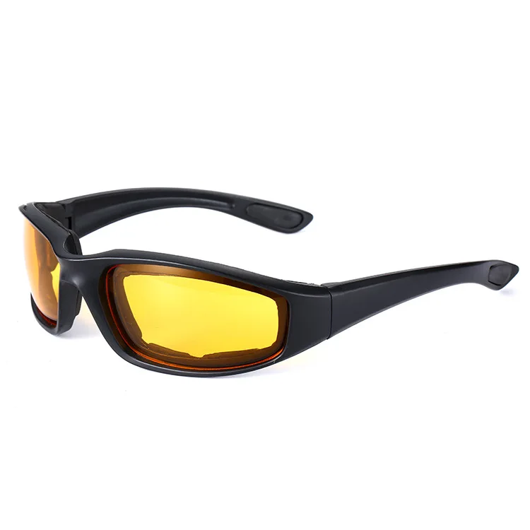 Gafas universales para motocicleta, gafas de sol polarizadas para protección ocular, gafas para Moto a prueba de viento, lentes transparentes antivaho UV400: YELLOW