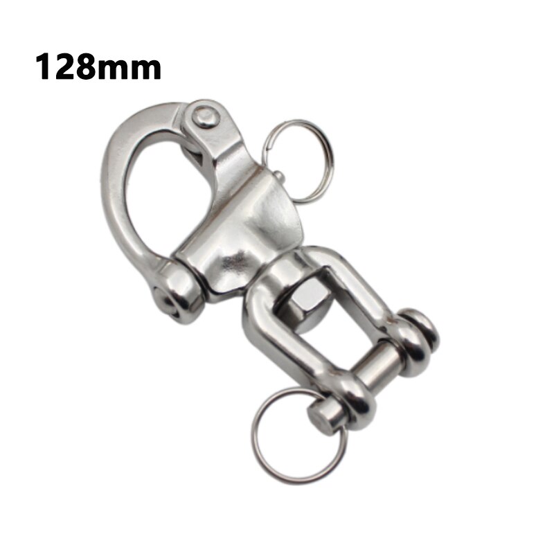 1/4 pcs 70/87/128mm 316 Snap Swivel Stainless Steel Shackle Marine Boat Sail Hardware Heavy duty high strength Snap shackle hook: 128mm / 1 pc