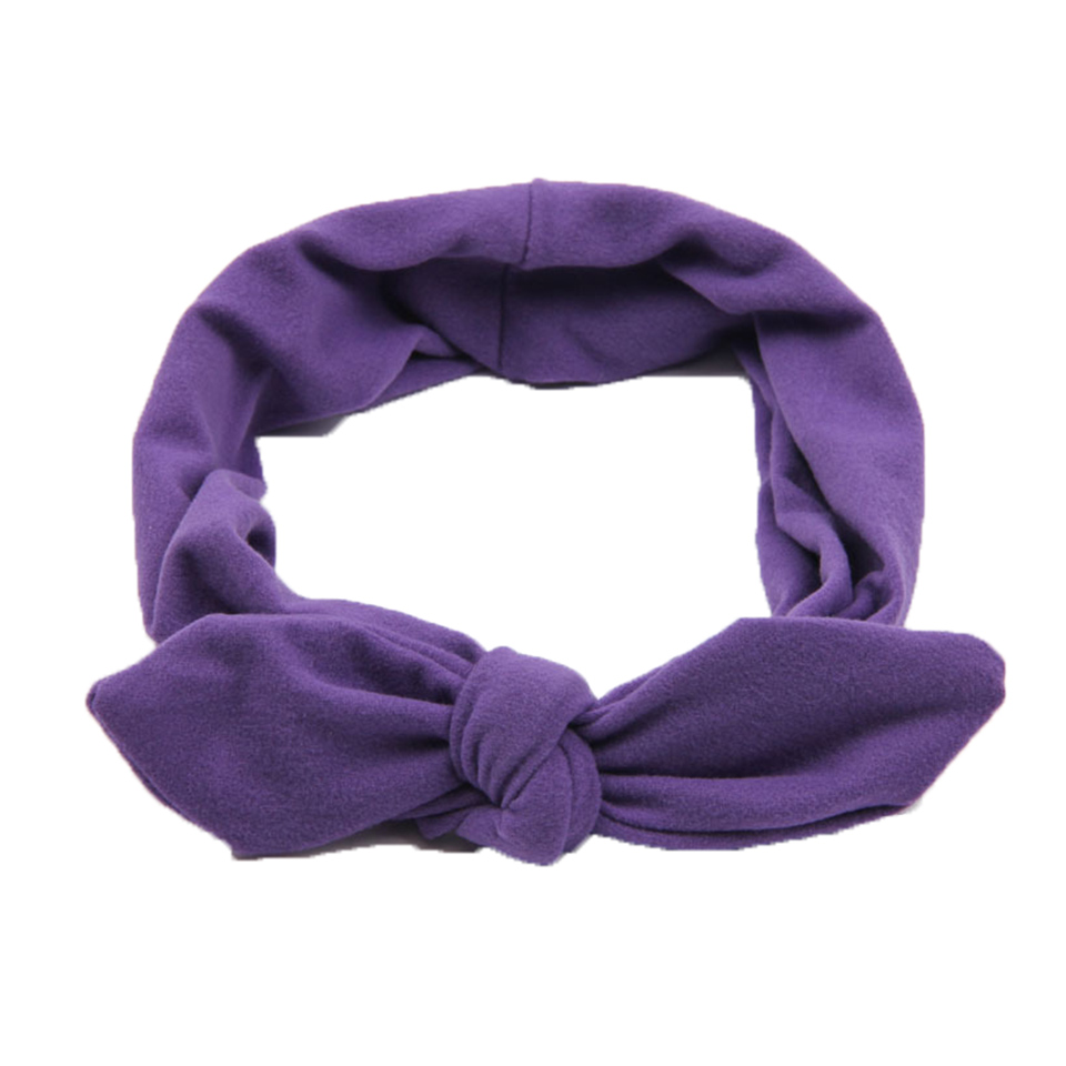 Diadema elástica con lazo de conejo para mujer, turbante con nudo, diademas para mujer, accesorios para el cabello para mujer: Morado