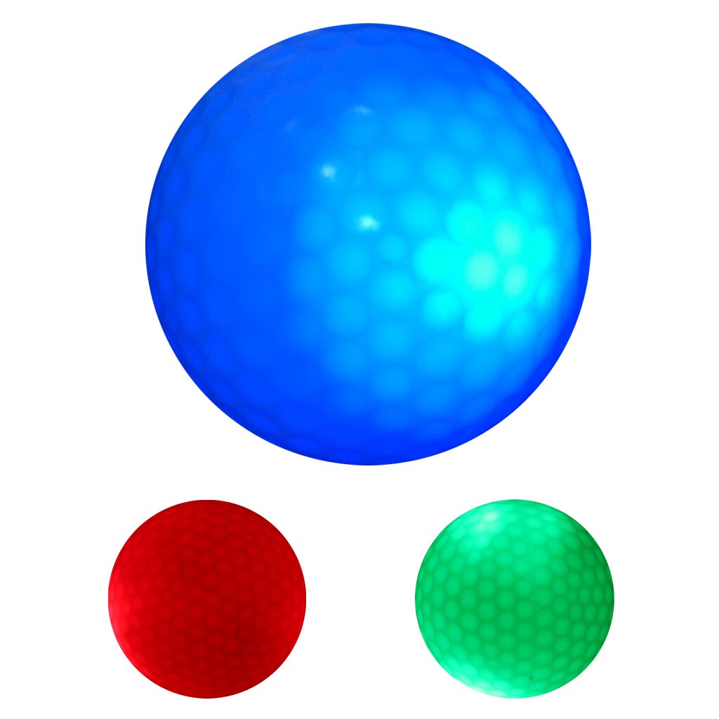 3Pcs Glow In Dark LED Light Up Golf Ball Official Size Tournament Ball