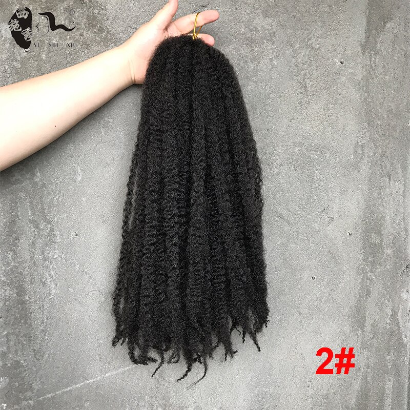 Syntetiskt fläthår 1 st/lot afro marley hair crochet diy flätor frisyrförlängning hög temperatur 18 & #39 ;& #39 ; xishixiuhair: #2
