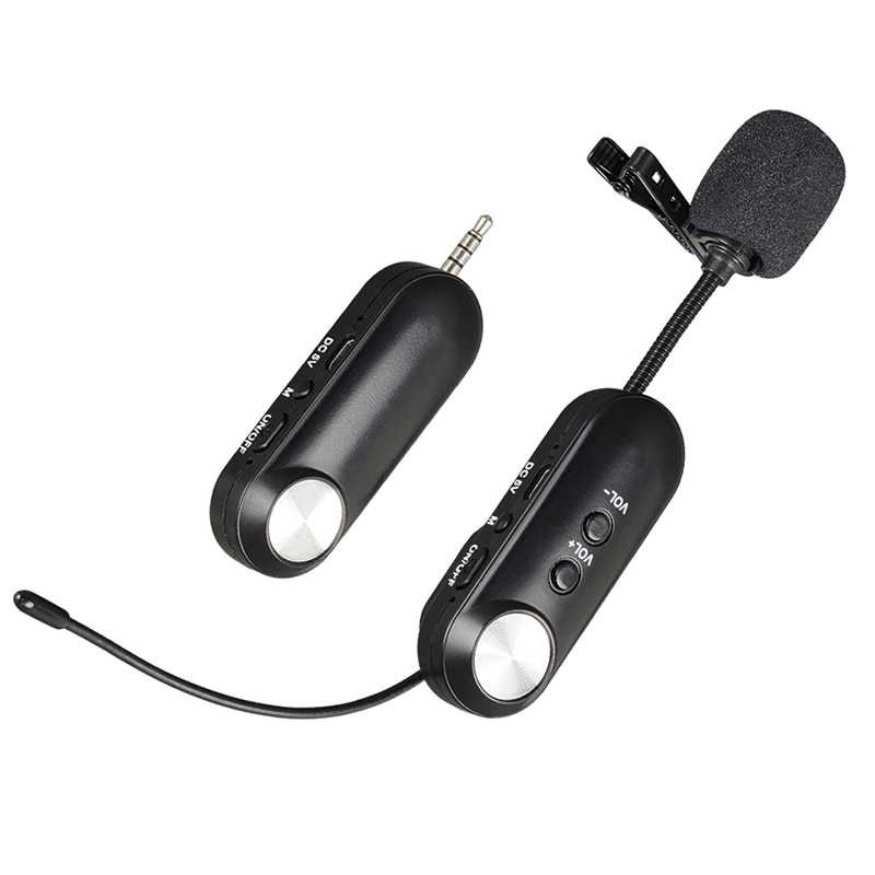 -Wireless Microphone Clip-on Collar Tie Microphone Mobile Cell Phone Microphone Mic for Camera Recording: Default Title