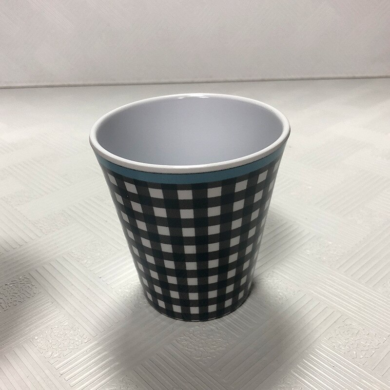 9 Inch Diner Platen Serving Cake Tray Imitatie Porselein Plaat Diner Fruitschaal Steak Gerechten Imiteren Keramiek Servies: 3-Dark Lattice