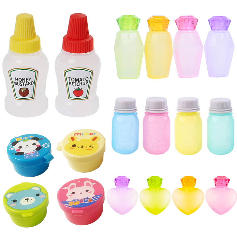 Lunch Bento Soy Sauce Box Container with Dropper Cute Plastic Condiment Dispenser Mini Salad Tomato Sauce Bottle