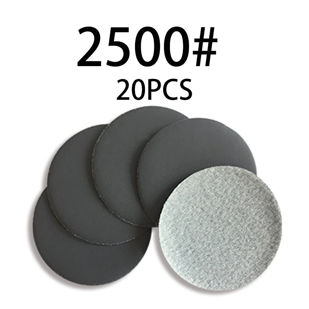 Discos de lijado de herramientas equipo de cerámica 20 piezas gancho y lazo de papel de lija 400-10000 arena: 2500