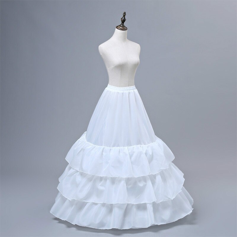 Robe de bal blanche, jupon Crinoline, sous-jupe glissante, pour mariage 1/2/3/4/5: 3