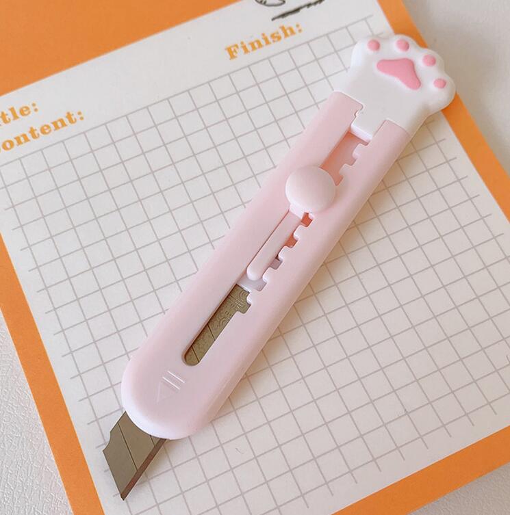 Small Hand Paper Razor Cutter Mini Cat Paw Portable Utility Knife Cute Paper Cut... – Grandado