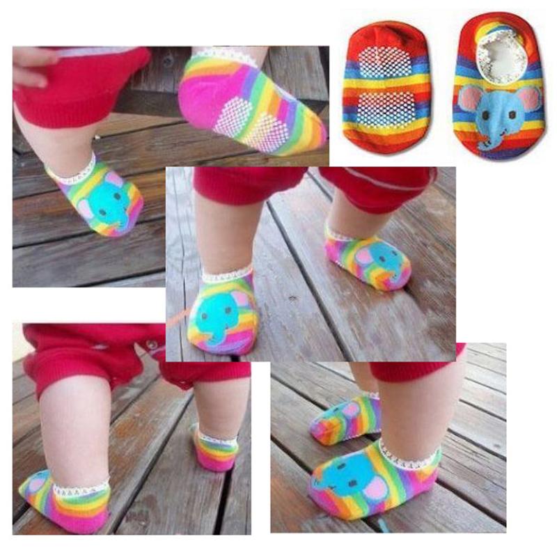 1 paar Baby Socke Frühling Sommer Herbst Baumwolle Nette nicht-Unterhose Socken Junge Mädchen Socken Karikatur Weichen Boden socke Zufällige Farbe