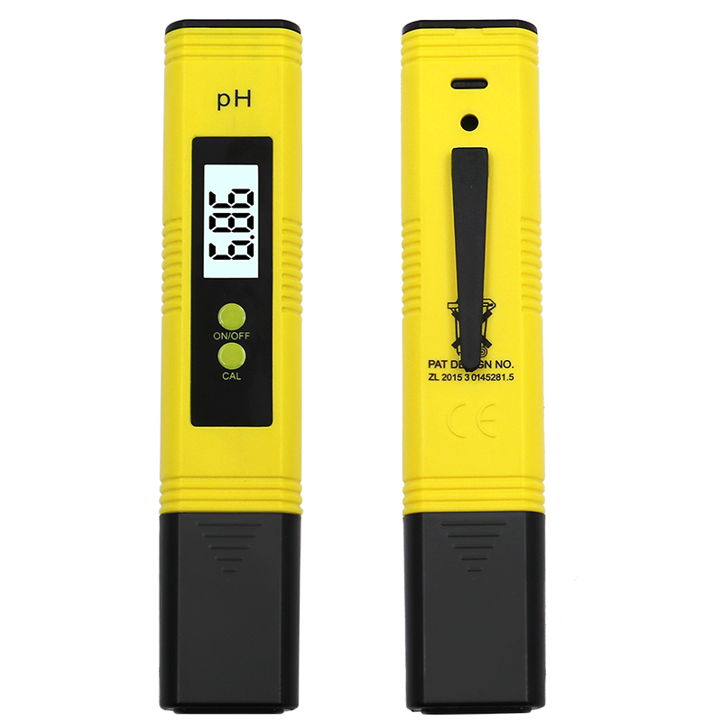 High Accuracy 0.01 LCD Digital PH Meter Tester for Water Food Aquarium Pool Hydroponics Pocket Size PH Tester Large LCD Display