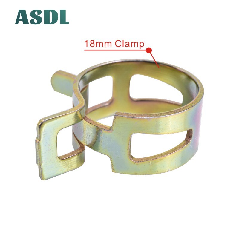 6-13mm fjederbånd type brændstof vakuum slange silikone rør rør klemme clip stål zinkbelagte klemmer #