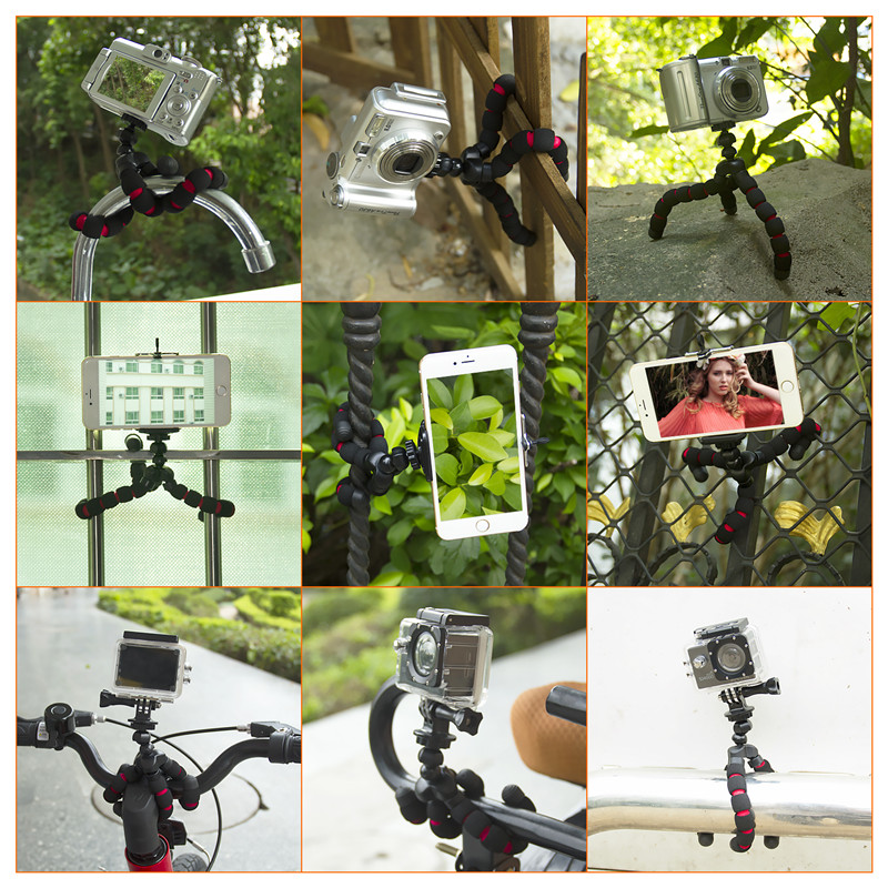 Fosoto Mini Octopus Flexibel Statief Digitale Camera Mobiele Telefoon Draagbare Stand Gorillapod Type Monopod voor Iphone X 7 8