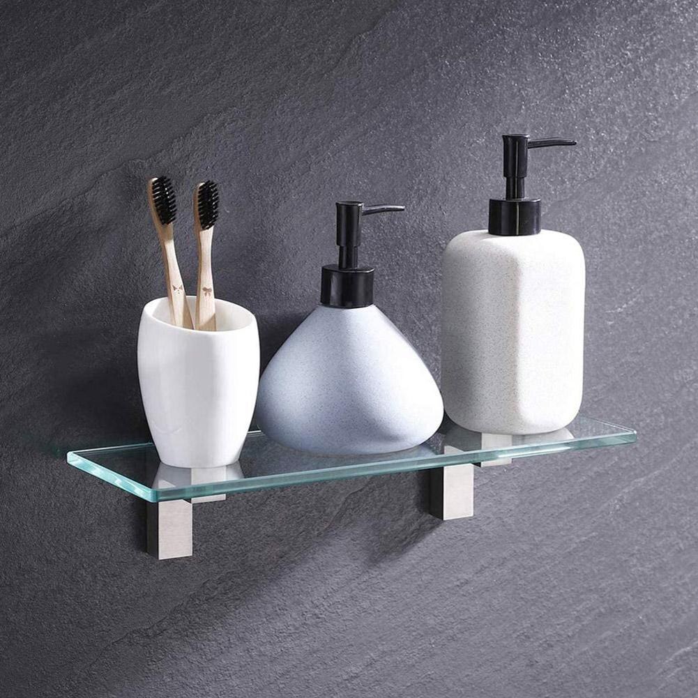 1PC Adjustable Wood/Glass Shelf Bracket Wall Mount Heavy Duty Floating Brackets For 3-28mm 3-40mm Thick Shelves
