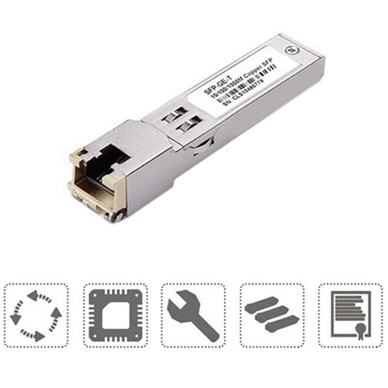 Sfp-modul  rj45, gbic 10/100/1000- anschluss, sfp-kupfer  rj45, sfp-modul, gigabit-ethernet-port 2 stück
