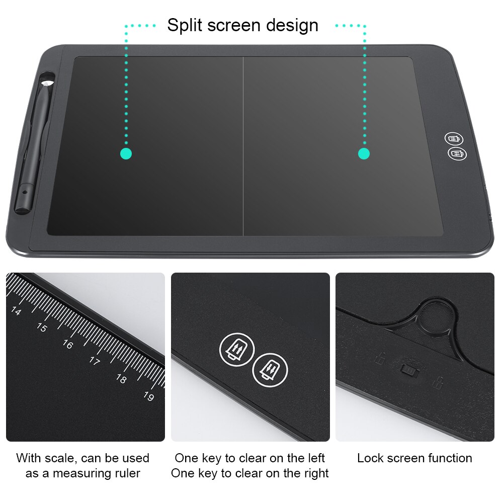 12 Inch Split Screen LCD Handwriting Tablet Digital Drawing Board Electronic Writing Doodle Scribbler Wrting tablets
