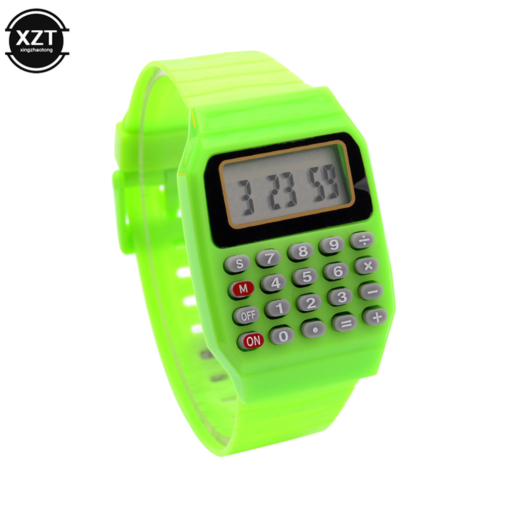 Children's Electronic Calculator Watch Micro Calculator Silicone Date Multi-function Watch Mini Calculator Portable Watch