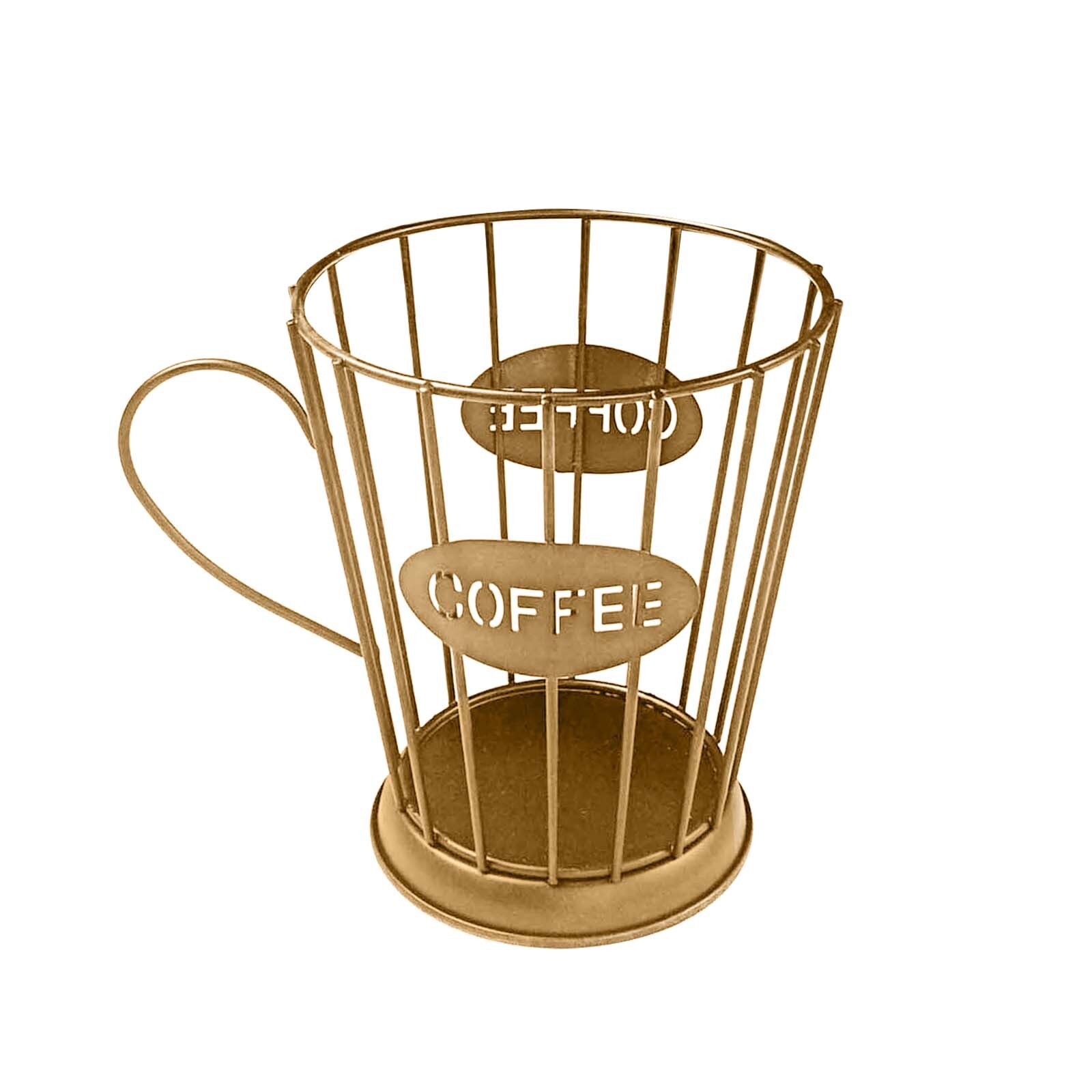 Universal Coffee Capsule Storage Basket Coffee Cup Basket Vintage Coffee Pod Organizer Holder Black For Home Cafe Hotel#g35: B