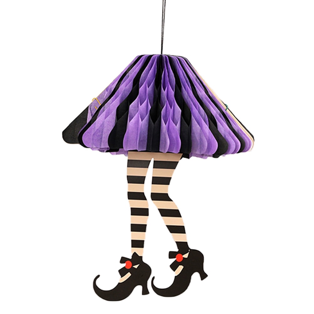 Halloween Hexe Beine Socken DIY Handwerk Hexen Stiefel Halloween Party Hängen Dekorationen Partei Liefert: Violett