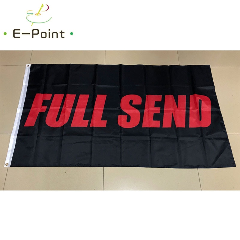 Black Background Red Full Send Flag 2ft*3ft (60*90cm) 3ft*5ft (90*150cm) Size Christmas Decorations for Home Flag Banner