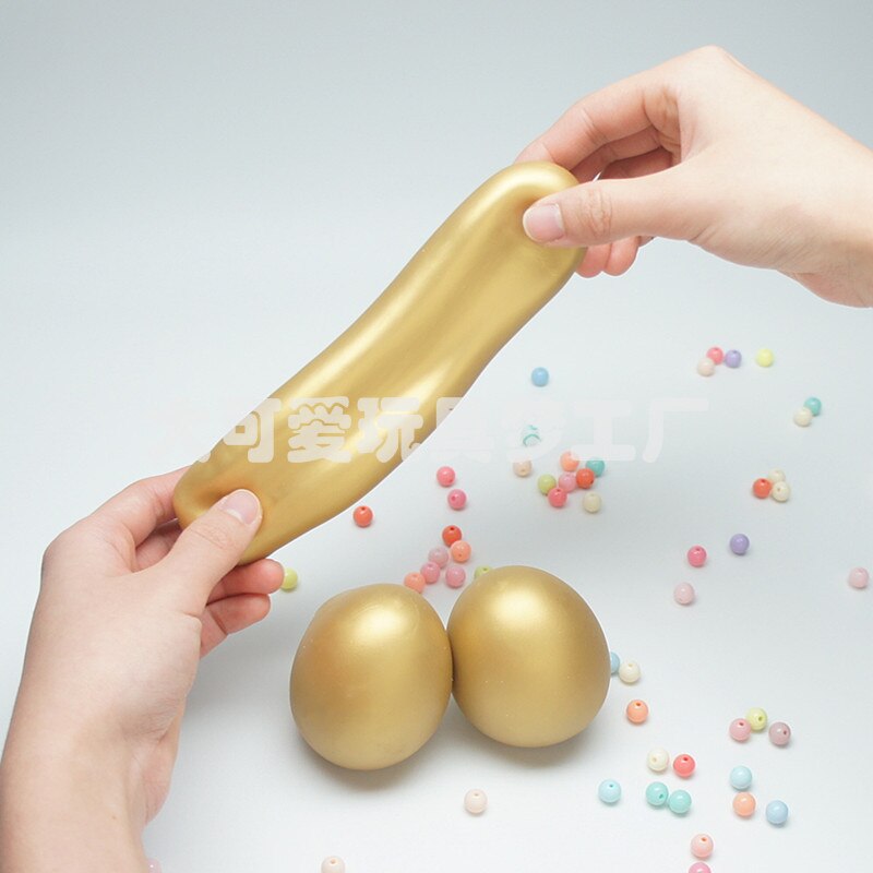 Guld baiyin ægfyldning sand squeeze ball massage afslappende stressbold model æg