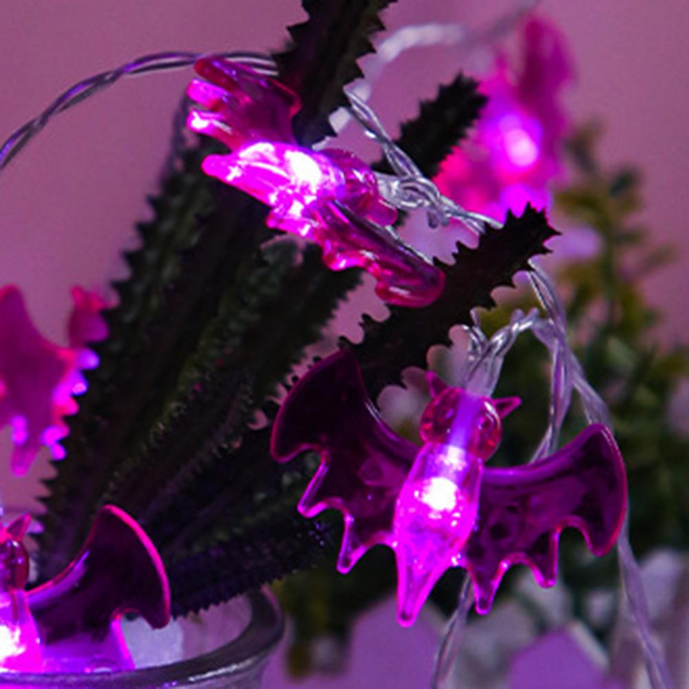 Eco-friendly Practical Halloween Bat LED String Lamp Durable Fairy Light Bat Shape for Home