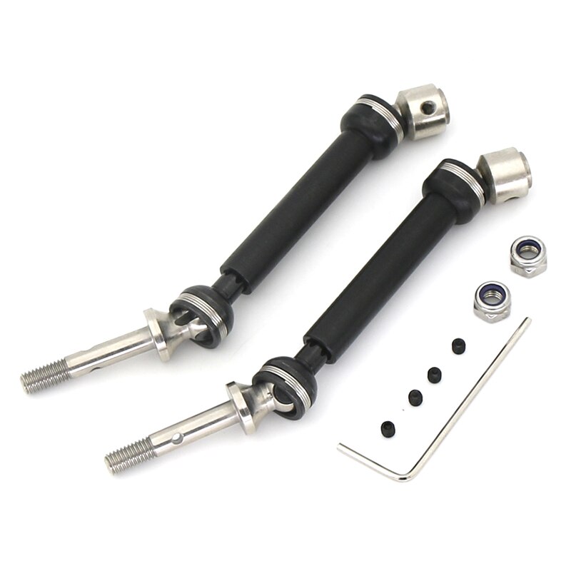 Hårdstål splines cvd sväng drivaxel axlar 115-139mm för 1/10 skala traxxas snedstreck 4 x 4 rustler vxl stampede rc crawler: Röd