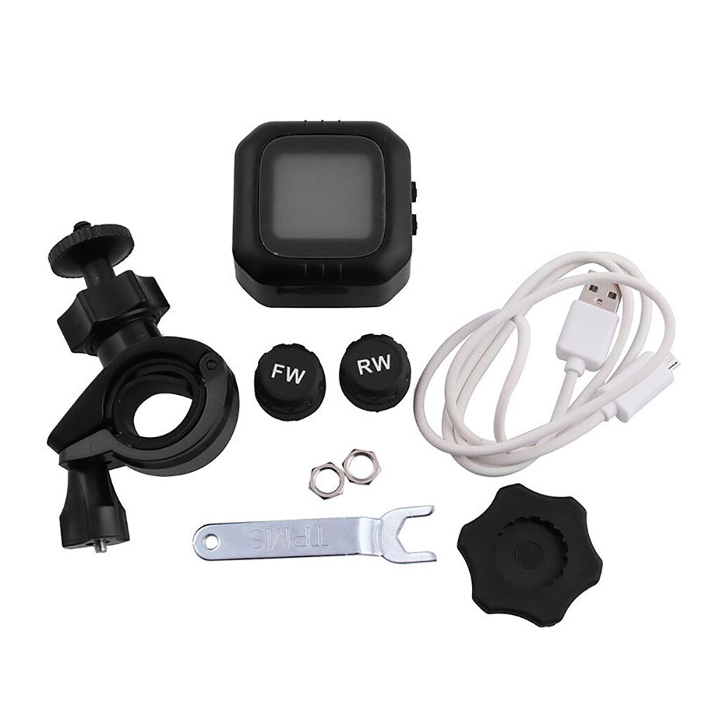Universal Waterproof Motorcycle Real Time TPMS LCD Display Tire Pressure Monitoring System Motorcycle Accessories