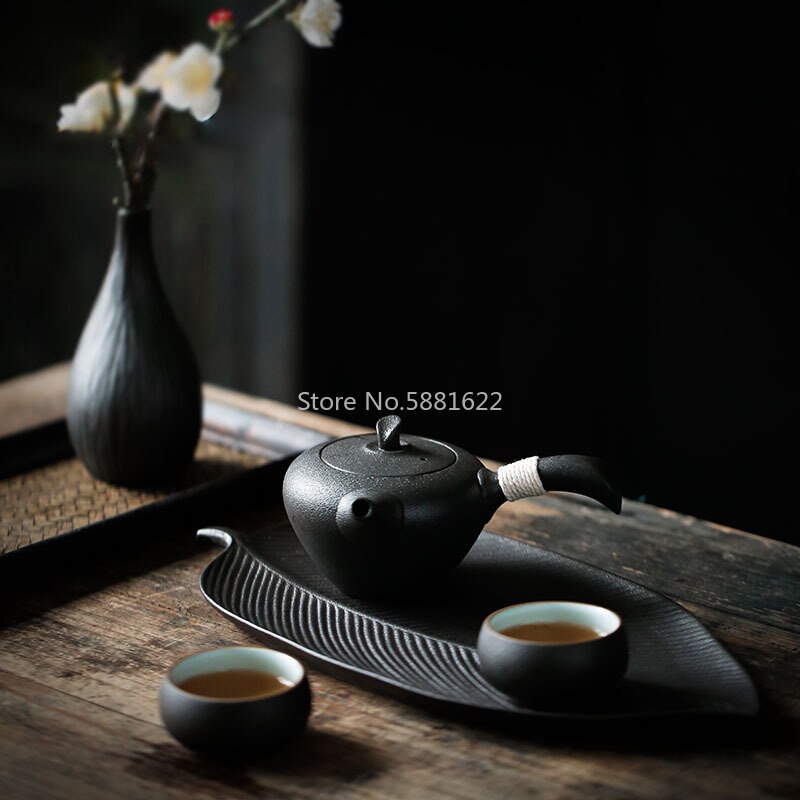 japan ceramic tea trays handmade tea table serving tray chinese kung fu tea accessories