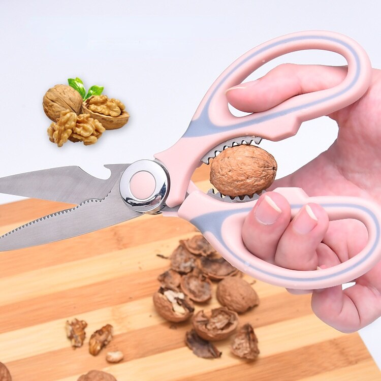 Multifunctional Stainless Steel Household Kitchen Scissors ChickenBone Scissors Barbecue Strong Kitchen Scissors Food Scissors