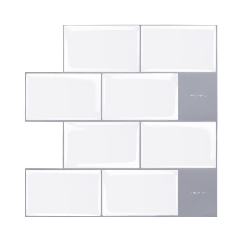 EasyTiles Peel And Stick Kitchen Splash Plate Tile, Household Waterproof And Antibacterial Self-Adhesive Wall Tiles-1 Sheet