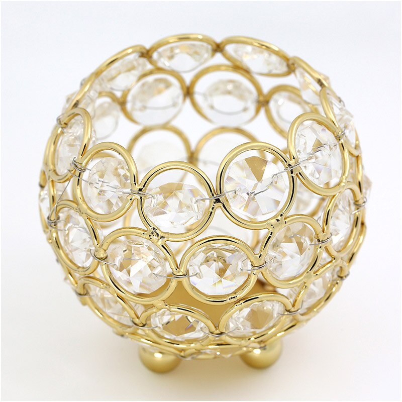 8 cm Kaarshouder Crystal Bal Kandelaar Woondecoratie Party Bruiloft Ornament Kandelaar Lhipping DC120