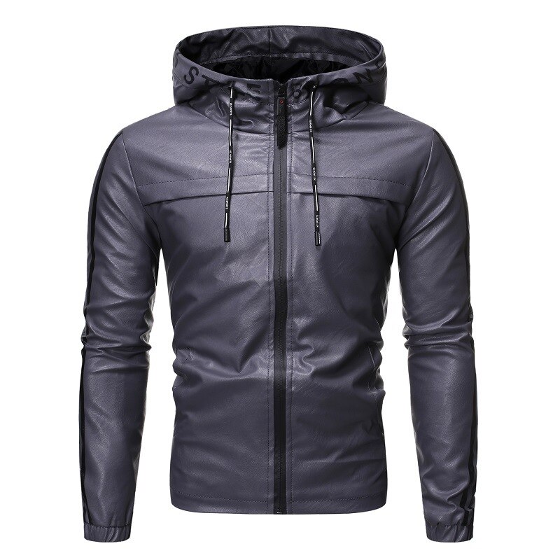 Herenjas lente leer herfst voor heren leren jas met capuchon leren jas heren