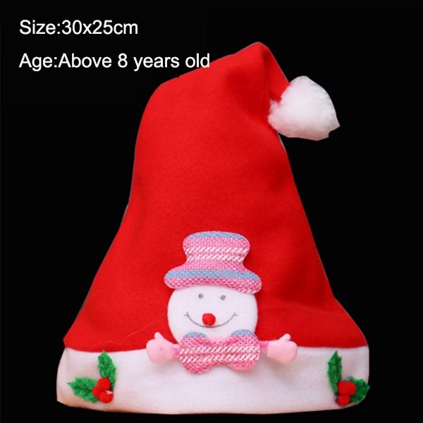 Söt tomte snögubbe renar barn jul hatt jul för barn härliga barn julglasögon till fest: Snö man