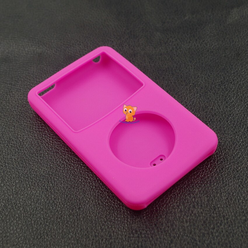 Soft Silicone Rubber Protective Case Pouch for iPod 6th Classic 80GB 120GB 7th Classic Thin 160GB: Pink